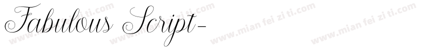 Fabulous Script字体转换
